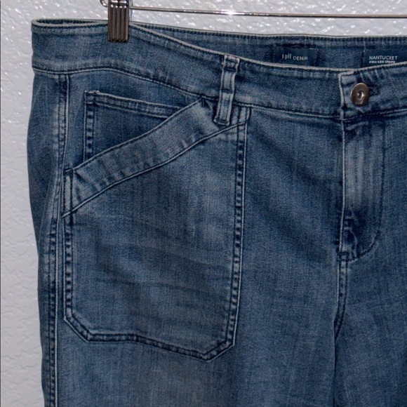 J.Jill Nantucket High Waisted Wide Leg Cropped Jeans Size 16P - Picture 3 of 8